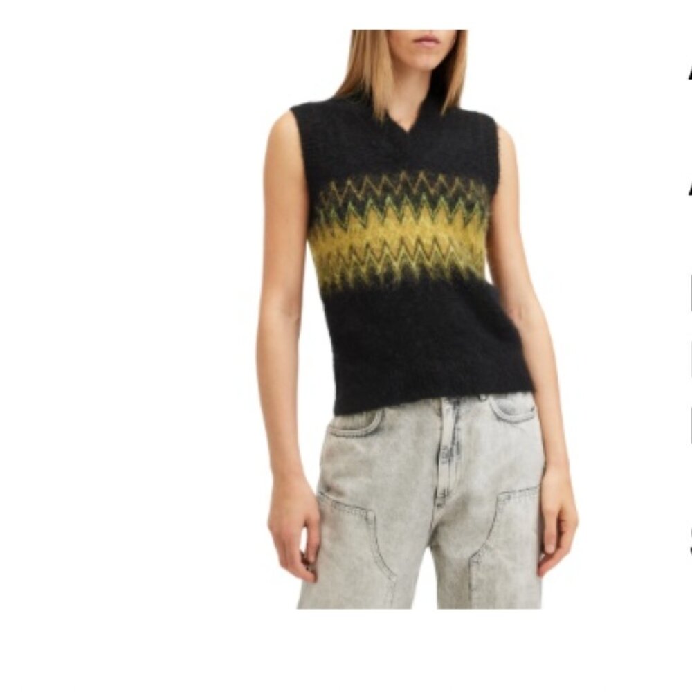 All Saints Clyde Fair Isle Sweater Vest